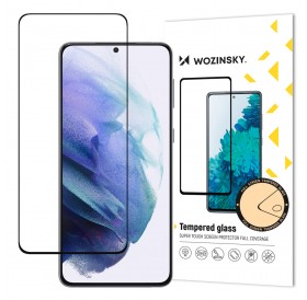 Wozinsky Tempered Glass Full Glue Super Tough Screen Protector Full Coveraged with Frame Case Friendly for Samsung Galaxy S21+ 5G (S21 Plus 5G) black