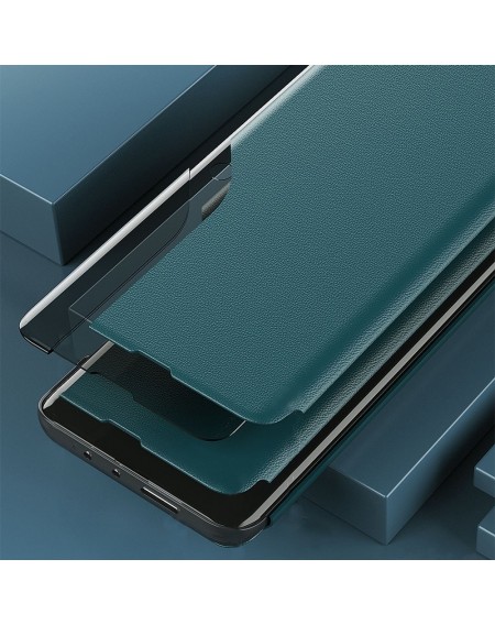 Eco Leather View Case elegant bookcase type case with kickstand for Xiaomi Redmi Note 9T 5G blue