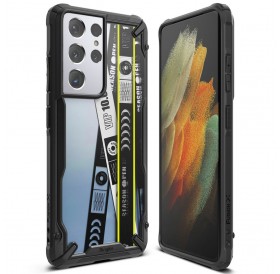 Ringke Fusion X Design Armor Case with Frame for Samsung Galaxy S21 Ultra 5G black (Ticket band) (XDSG0055)