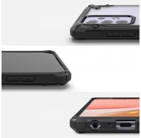 Ringke Fusion X Design durable PC Case with TPU Bumper for Samsung Galaxy A72 4G Camo Black (XDSG0048)