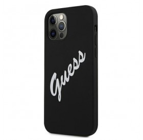 Guess GUHCP12LLSVSBW iPhone 12 Pro Max 6,7" czarno biały/black white hardcase Silicone Vintage