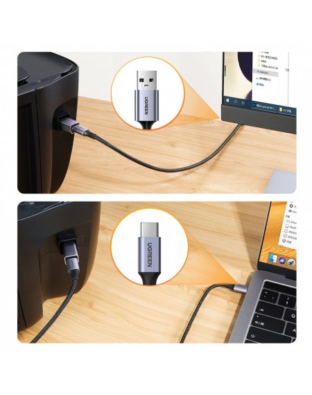 Ugreen adapter USB Type C - USB Type B gray (US382)