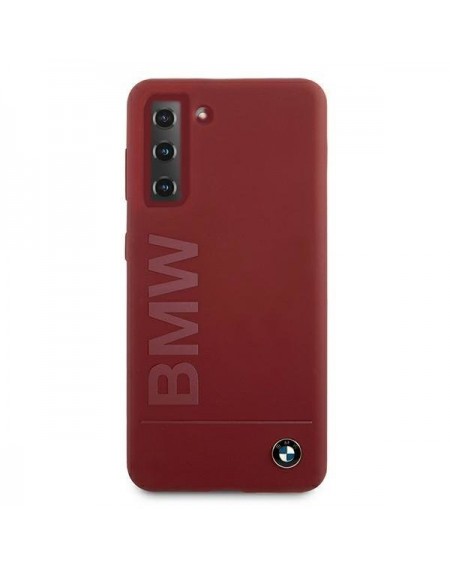 Etui BMW BMHCS21SSLBLRE S21 G991 czerwony/red hardcase Silicone Signature Logo