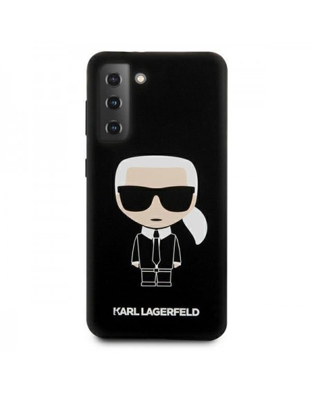 Karl Lagerfeld KLHCS21MSLFKBK S21+ G996 hardcase czarny/black Silicone Iconic