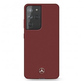 Mercedes MEHCS21LSILRE S21 Ultra G998 czerwony/red hardcase Silicone Line