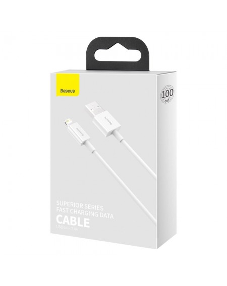 Baseus Superior Cable USB - Lightning 2,4A 1 m White (CALYS-A02)