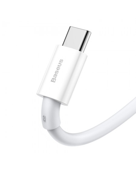 Baseus Superior Series Fast Charging Data Cable USB - USB Type C  66 W 6A 1 m White (CATYS-02)
