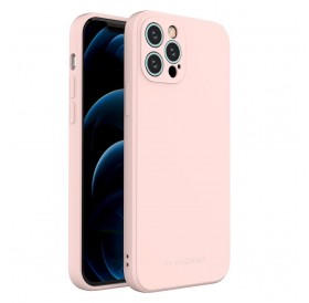 Wozinsky Color Case silicone flexible durable case iPhone 12 Pro pink