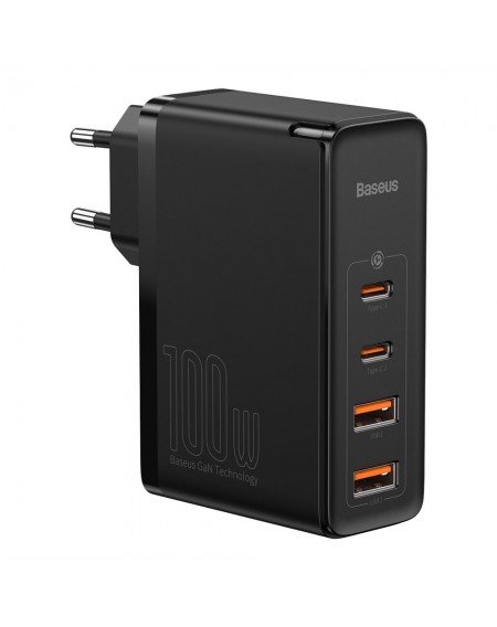 Baseus GaN2 Pro fast wall charger 100W USB / USB Typ C Quick Charge 4+ Power Delivery Black (CCGAN2P-L01)