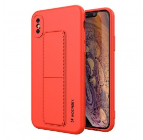 Wozinsky Kickstand Case iPhone XS / iPhone X red silicone cover with stand
