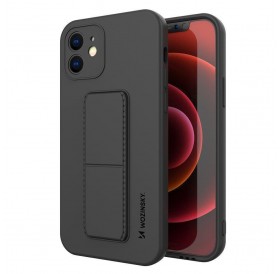 Wozinsky Kickstand Case iPhone XS Max silicone case with stand black