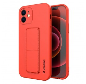 Wozinsky Kickstand Case silicone case with stand for iPhone XS Max red
