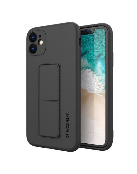Wozinsky Kickstand Case iPhone 11 Pro silicone case with stand black