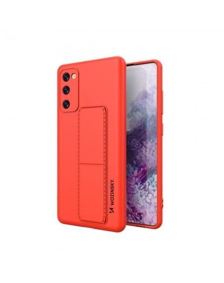 Wozinsky Kickstand Case Silicone Stand Cover for Samsung Galaxy S20 FE 5G Red