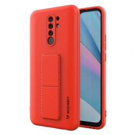 Wozinsky Kickstand Case Silicone Stand Cover for Xiaomi Redmi 9 red