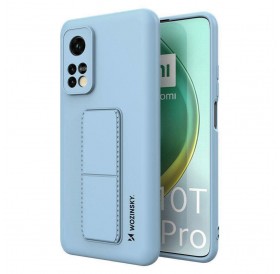 Wozinsky Kickstand Case Silicone Stand Cover for Xiaomi Mi 10T Pro / Mi 10T Light Blue