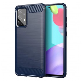 Carbon Case Flexible Cover TPU Case for Samsung Galaxy A72 4G blue