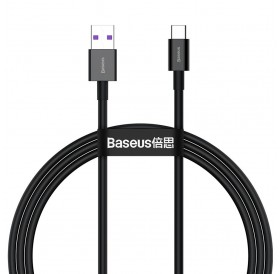 Baseus Superior USB - USB Typ C fast charging data cable 66 W (11 V / 6 A) Huawei SuperCharge SCP 1 m black (CATYS-01)