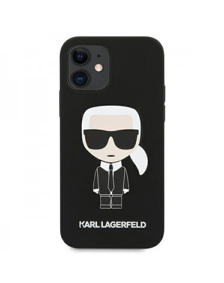 Karl Lagerfeld KLHCP12SSLFKBK iPhone 12 mini 5,4" hardcase czarny/black Silicone Iconic