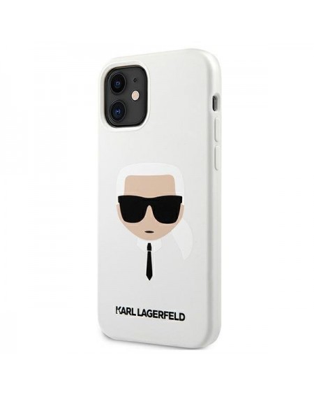 Karl Lagerfeld KLHCP12SSLKHWH iPhone 12 mini 5,4" biały/white hardcase Silicone Karl`s Head