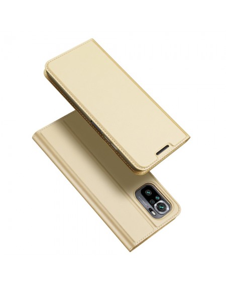 DUX DUCIS Skin Pro Bookcase type case for Xiaomi Redmi Note 10 / Redmi Note 10S golden