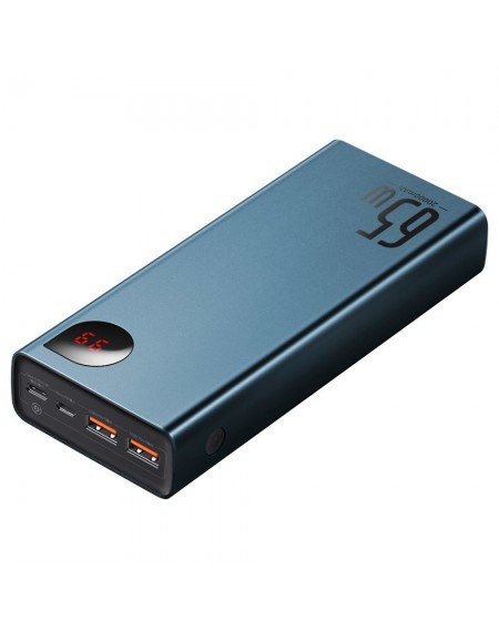 Baseus Adaman powerbank 2x USB / 1x USB Type C / 1x micro USB 20000mAh 65W Quick Charge 4.0 Power Delivery blue (PPIMDA-D03)