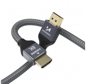 Wozinsky HDMI 2.1 Cable 8K 60 Hz 48 Gbps / 4K 120 Hz / 2K 144 Hz 1 m Silver (WHDMI-10)