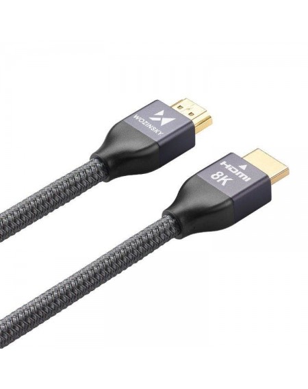 Wozinsky HDMI 2.1 Cable 8K 60 Hz 48 Gbps / 4K 120 Hz / 2K 144 Hz 2 m silver (WHDMI-20)