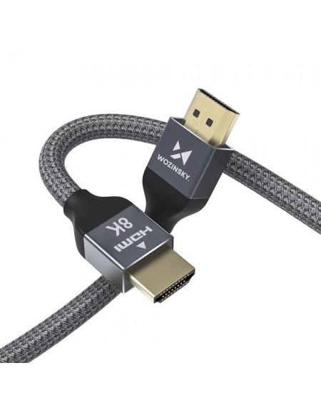 Wozinsky HDMI 2.1 Cable 8K 60 Hz 48 Gbps / 4K 120 Hz / 2K 144 Hz 3 m silver (WHDMI-30)