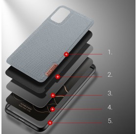 Dux Ducis Fino case covered with nylon material for Xiaomi Redmi Note 10 5G /  POCO M3 PRO grau