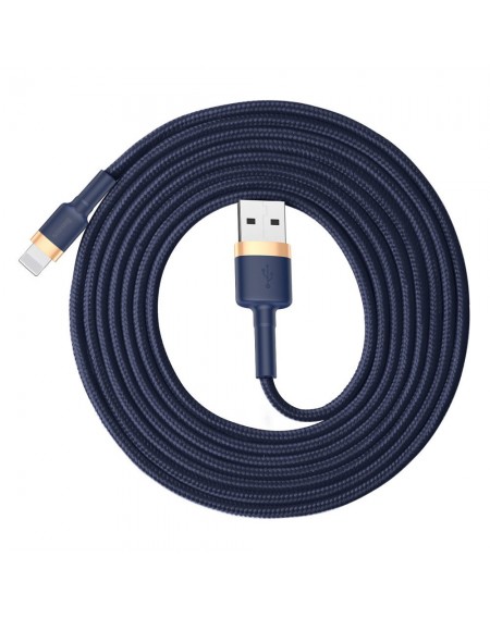 Baseus Cafule Cable durable nylon cord USB / Lightning QC3.0 1.5A 2M blue (CALKLF-CV3)