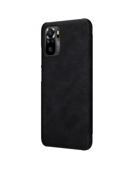 Nillkin Qin original leather case cover for Xiaomi Redmi Note 10 / Redmi Note 10S black