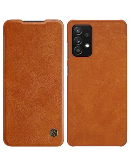 Nillkin Qin original leather case cover for Samsung Galaxy A72 4G brown