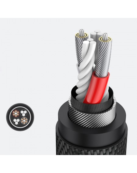 Ugreen AUX splitter for headphones and microphone 1 x male 3.5mm, 2 x female 3.5mm 20cm black (AV192 50254)