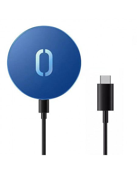 Joyroom wireless Qi charger 15 W for iPhone (MagSafe compatible) + USB Type C cable blue (JR-A28)