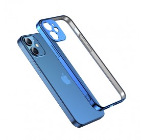 Joyroom New Beauty Series ultra thin case with electroplated frame for iPhone 12 dark-blue (JR-BP742)
