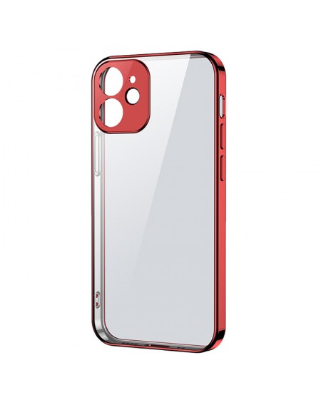 Joyroom New Beauty Series ultra thin case with electroplated frame for iPhone 12 red (JR-BP742)