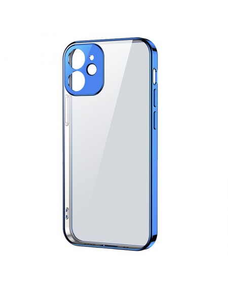 Joyroom New Beauty Series ultra thin case with electroplated frame for iPhone 12 Pro dark-blue (JR-BP743)