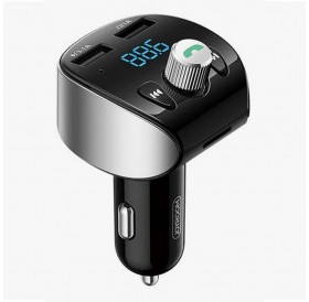 Joyroom FM transmitter Bluetooth 5.0 MP3 micro SD car charger 2x USB 18 W 3 A Quick Charge 3.0 black (JR-CL02)