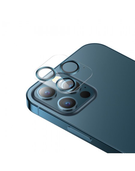 Joyroom Shining Series full lens protector camera tempered glass for iPhone 12 mini blue (JR-PF686)