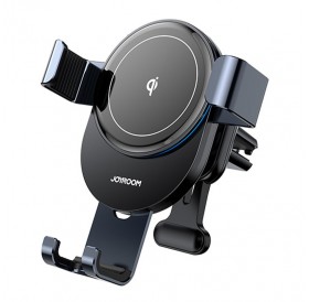 Joyroom Qi wireless 15 W car charger gravity phone holder (air vent) gray (JR-ZS212)