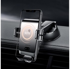 Joyroom Qi wireless 15 W automatic car charger electric phone holder (dashboard) black (JR-ZS214)