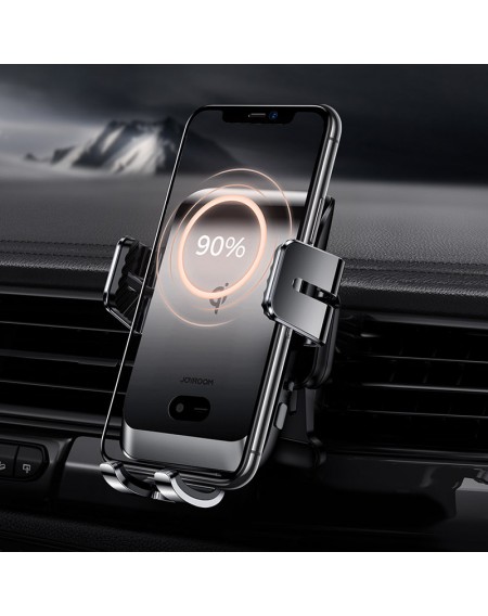 Joyroom Qi wireless 15 W automatic car charger electric phone holder (dashboard) black (JR-ZS214)