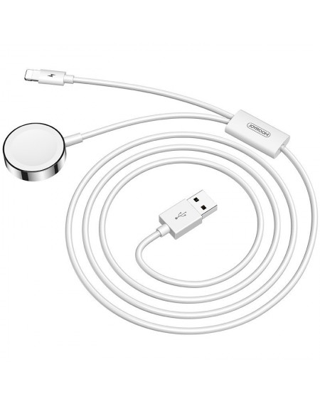 Joyroom 2in1 Qi Wireless Charger for Apple Watch / USB Cable - Lightning 1.5m White (S-IW002S)