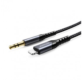 Joyroom AUX stereo audio cable 3.5 mm mini jack - Lightning for iPhone iPad 2 m black (SY-A02)