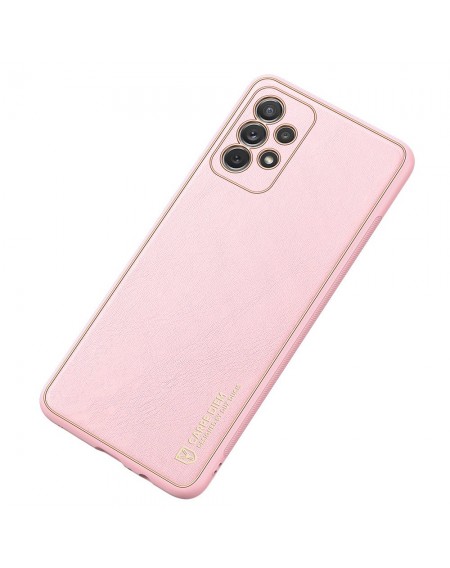 Dux Ducis Yolo elegant case made of soft TPU and PU leather for Samsung Galaxy A72 4G pink