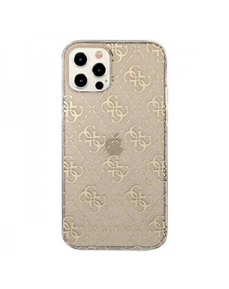 Guess GUHCP12MPCU4GLGO iPhone 12/12 Pro 6,1" złoty/gold hard case 4G Glitter