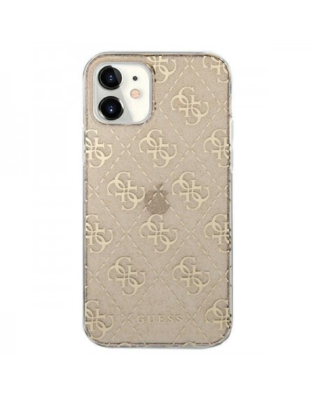 Guess GUHCP12SPCU4GLGO iPhone 12 mini 5,4" złoty/gold hard case 4G Glitter