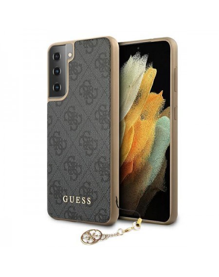 Guess GUHCS21MGF4GGR S21+ G996 szary/grey hardcase 4G Charms Collection