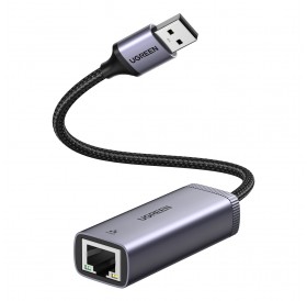 Ugreen external network adapter RJ45 - USB 3.2 Gen 1 (1000 Mbps / 1 Gbps) Gigabit Ethernet gray (CM483 40321)